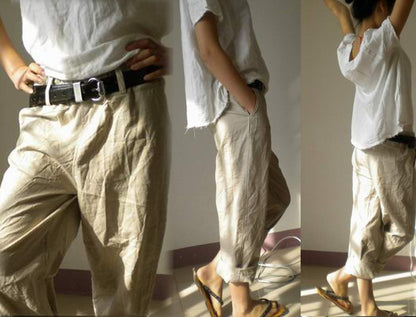 edoa Slightly Tapered Linen Pants
