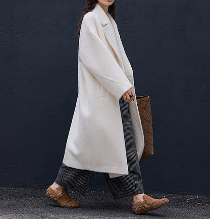 EDOA Double-breasted Alpaca Cocoon Coat
