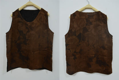 Reversible Printed Mud Silk Jacquard Tank to0135 X156