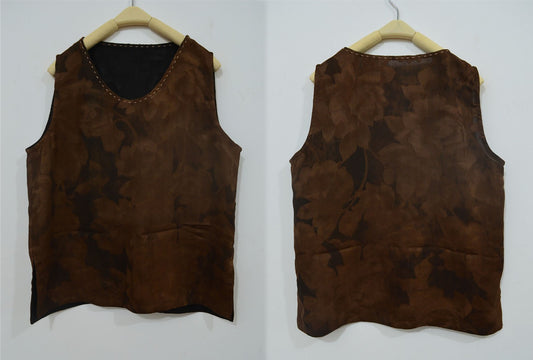 Reversible Printed Mud Silk Jacquard Tank to0135 X156