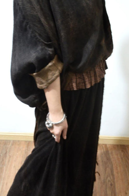 Reversible Mud Tussah Silk Bud Skirt sk0018 X244