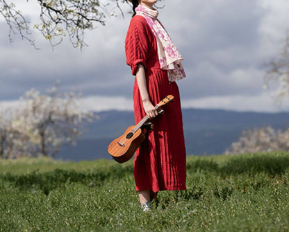 edoa Hand-pintucked Linen Dress