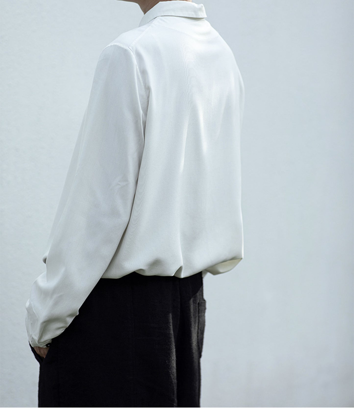 edoa White Silk Spinning Shirt 
