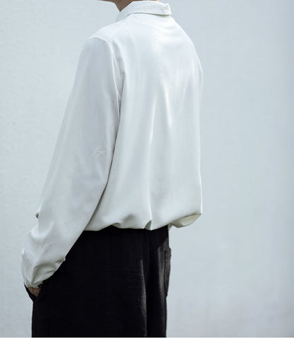 edoa White Silk Spinning Shirt 