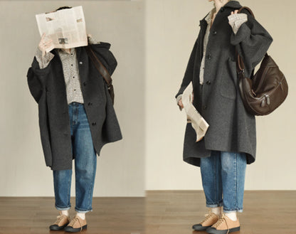 edoa Oversized Doubl Face Wool Coat 