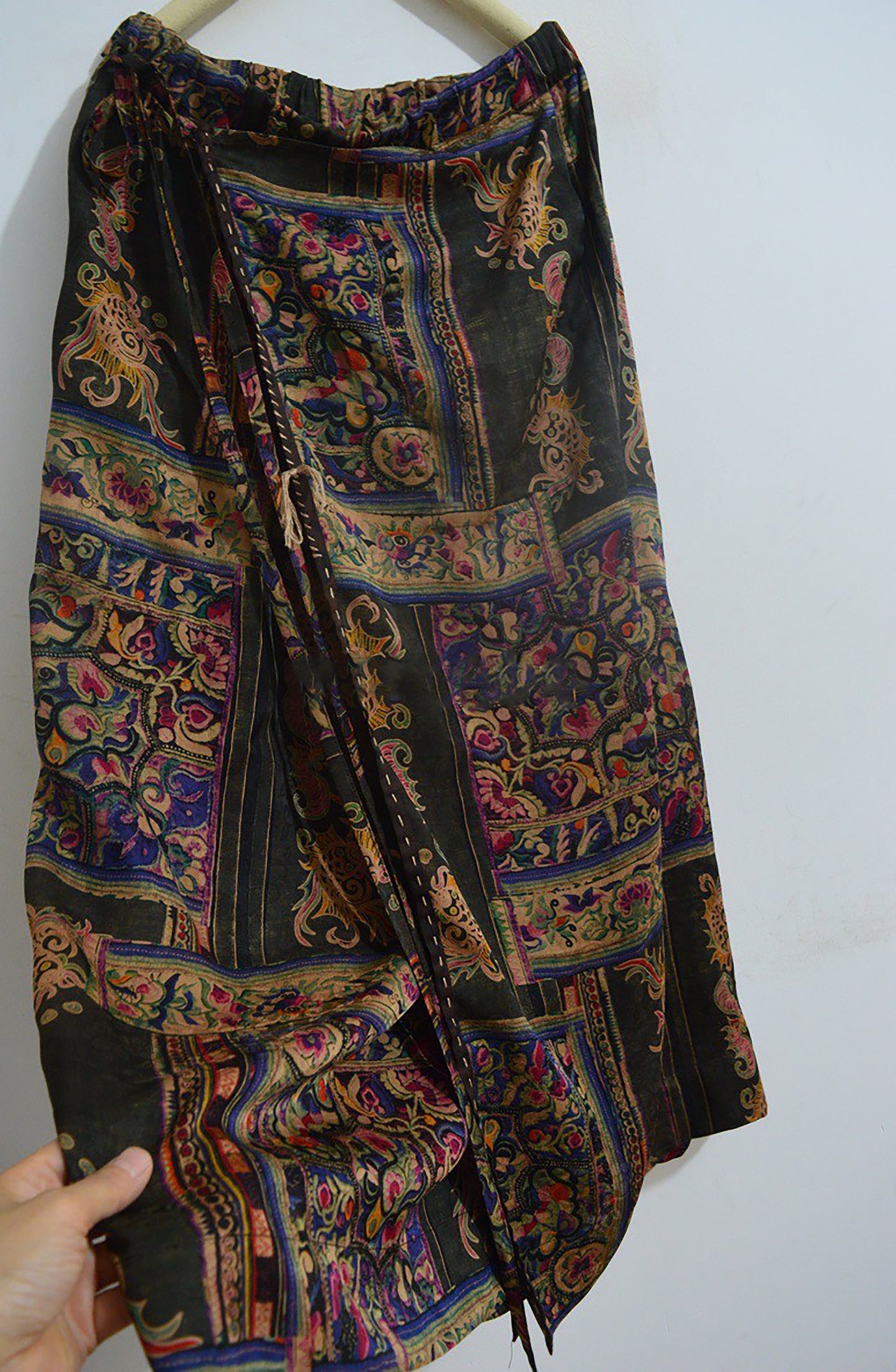 Printed Mud Silk Wrap Skirt sk0037 X277