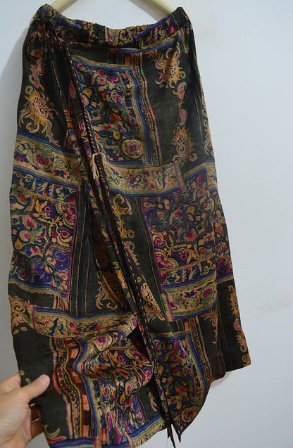 Printed Mud Silk Wrap Skirt sk0037 X277