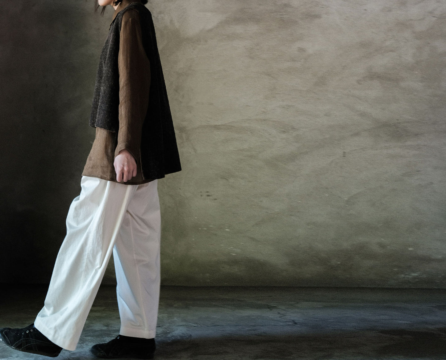 edoa Reversible Mud Tussah Silk jacquard Vest