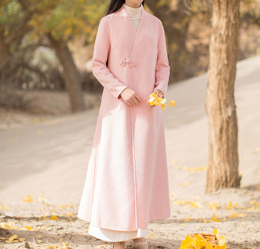 edoa Winter Double Woven Wool Long Coat