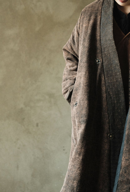 edoa Mud Tussah Silk Padded Hanfu Coat