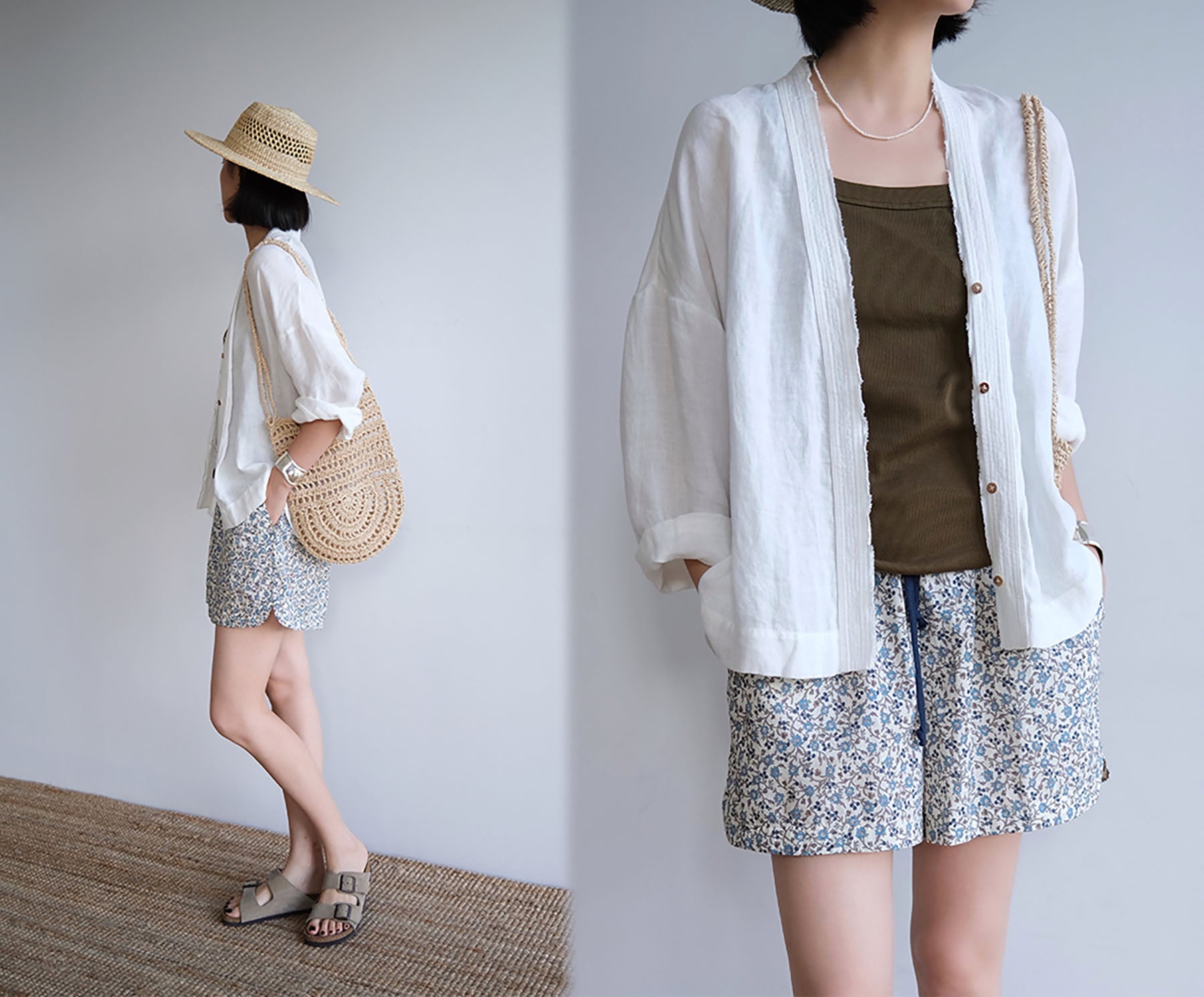 edoa Minimalist Linen Blazer 