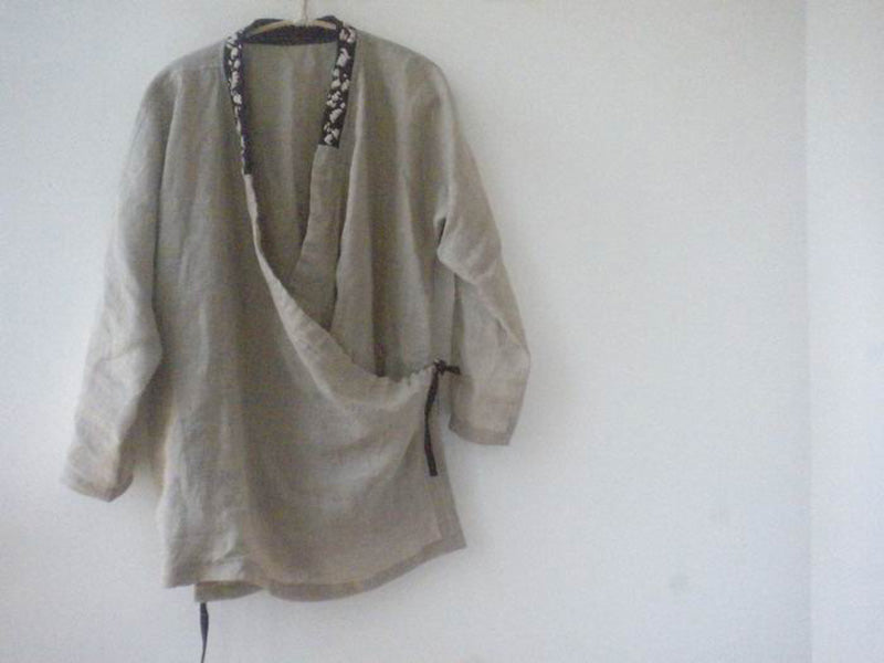 Hand Embroidered Linen Gauzy Jacket ja0044 015