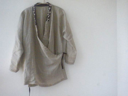 Hand Embroidered Linen Gauzy Jacket ja0044 015
