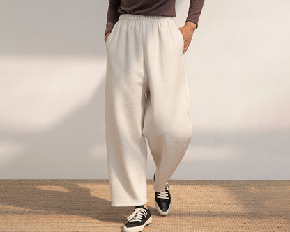 edoa Wool Cotton Blend Crop Pants