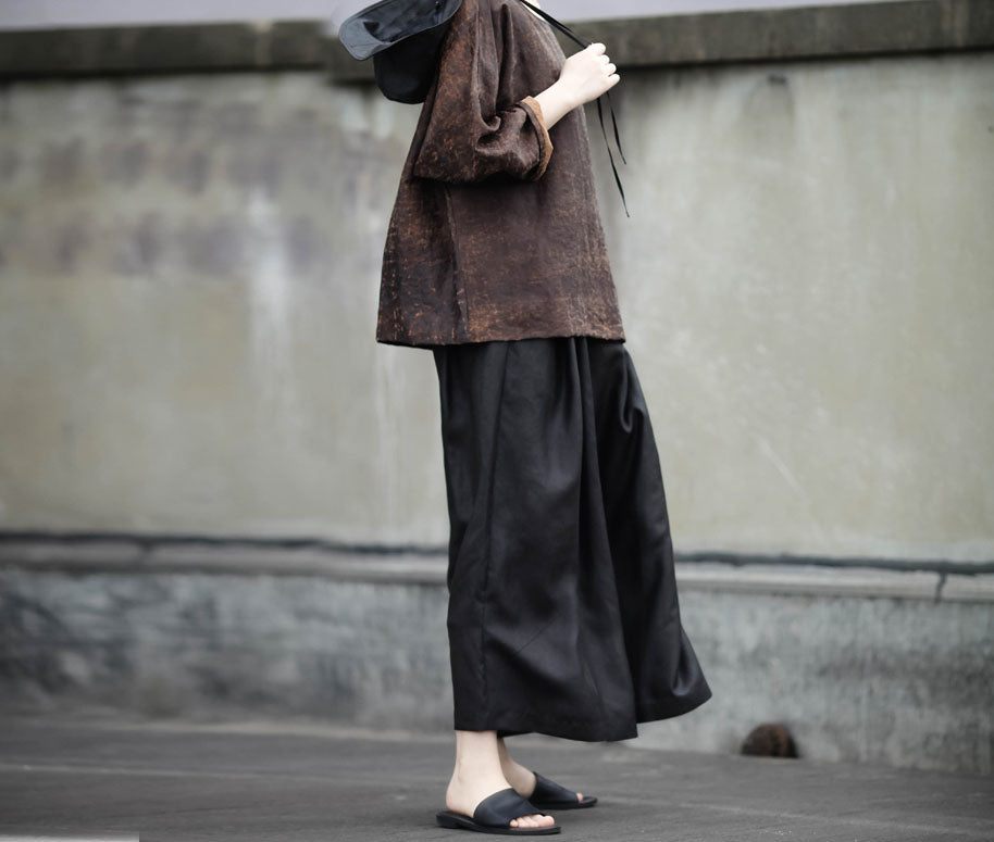 edoa Distressed Mud Silk Shirt 