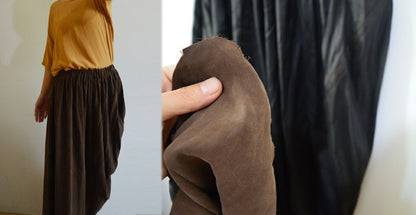 Reversible Mud Silk Charmeuse Asymmetric Skirt sk0043 A177