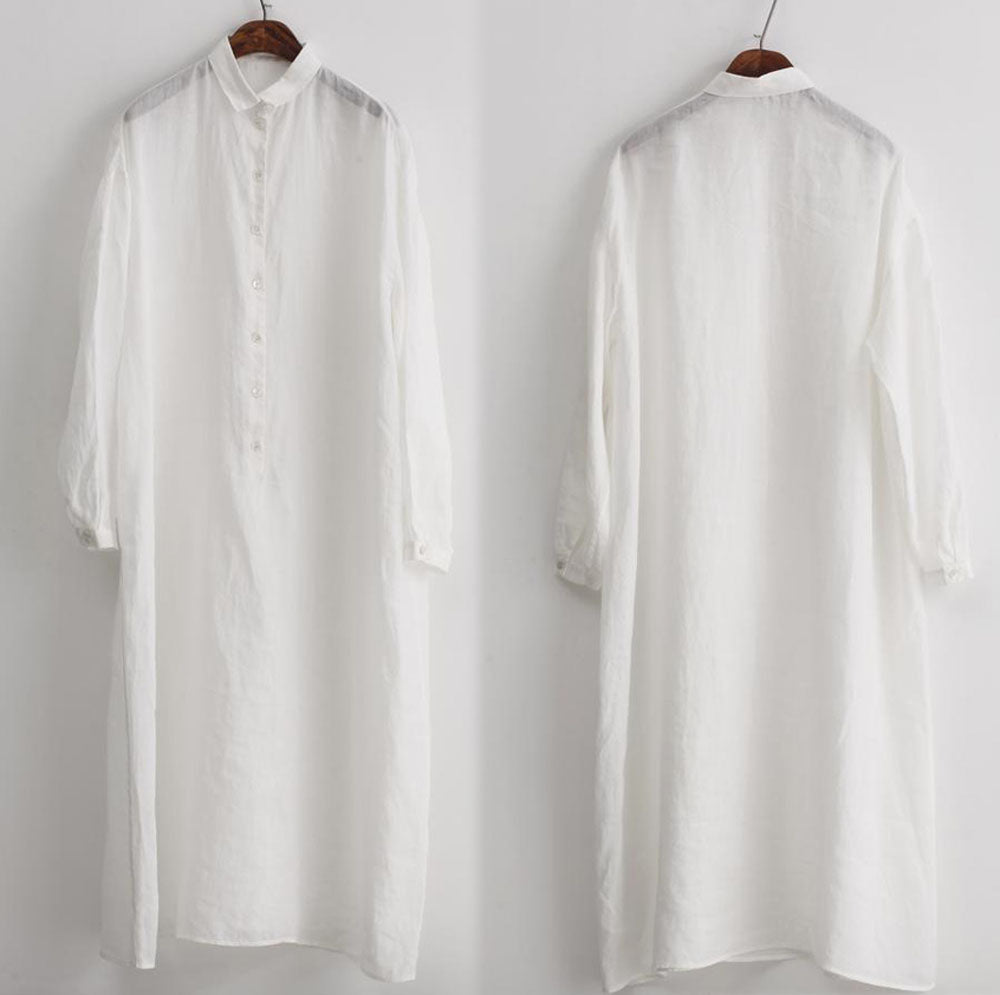 edoa Supersized Boyfriend Long Sleeve Shirtdress