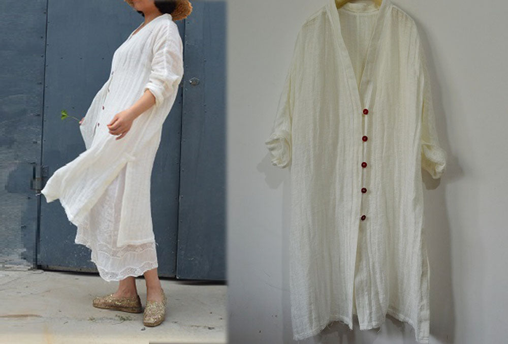 edoa Linen Gauze Cardigan