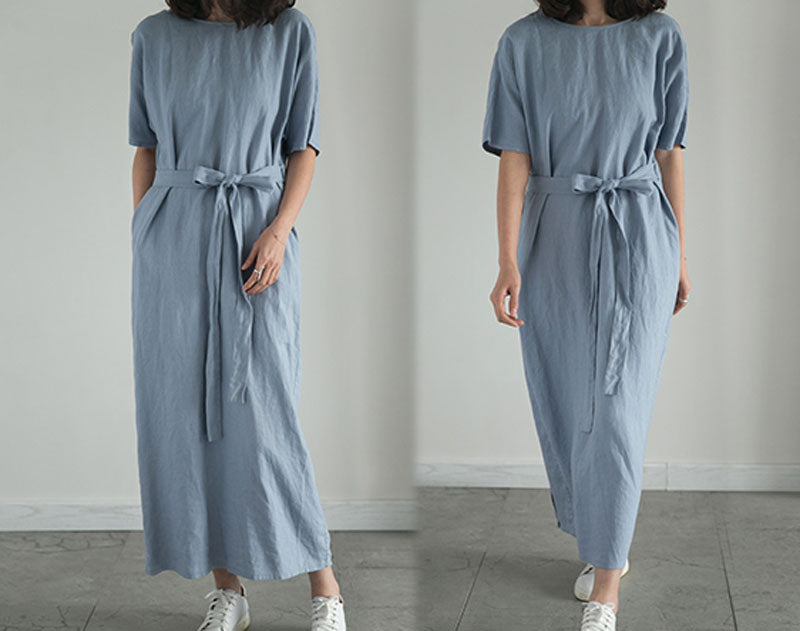 edoa Heavy Weight Linen Tea Dress
