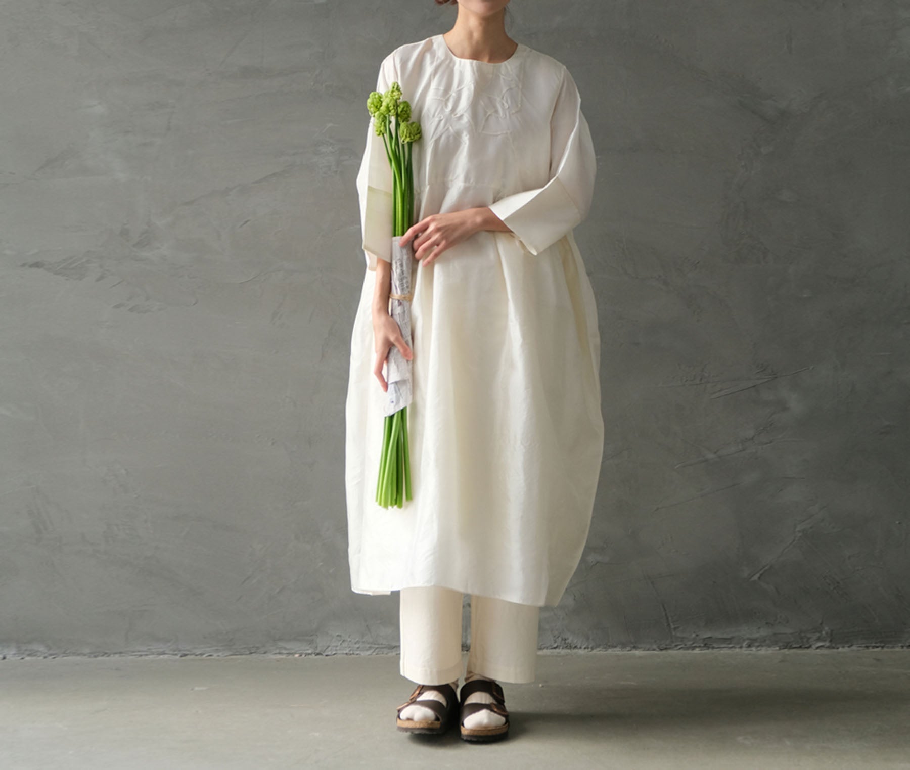 edoa Dupion Silk Minimalist Dress
