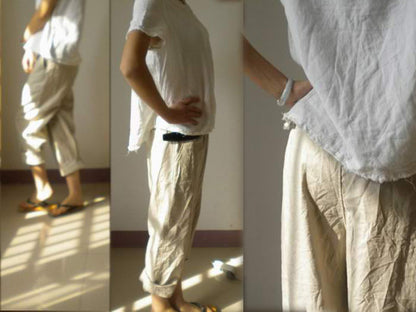edoa Slightly Tapered Linen Pants