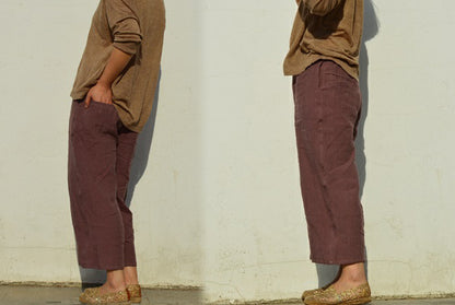 edoa Washed Linen Wide Leg Trousers