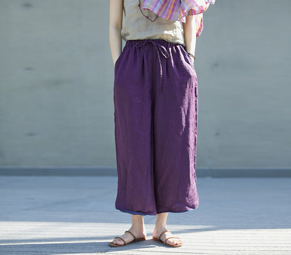 edoa High Counted Ramie Crop Pants
