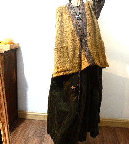 edoa Fleece Hanfu Vest
