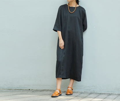 edoa Modified Mud Silk Satin Perlé Qipao