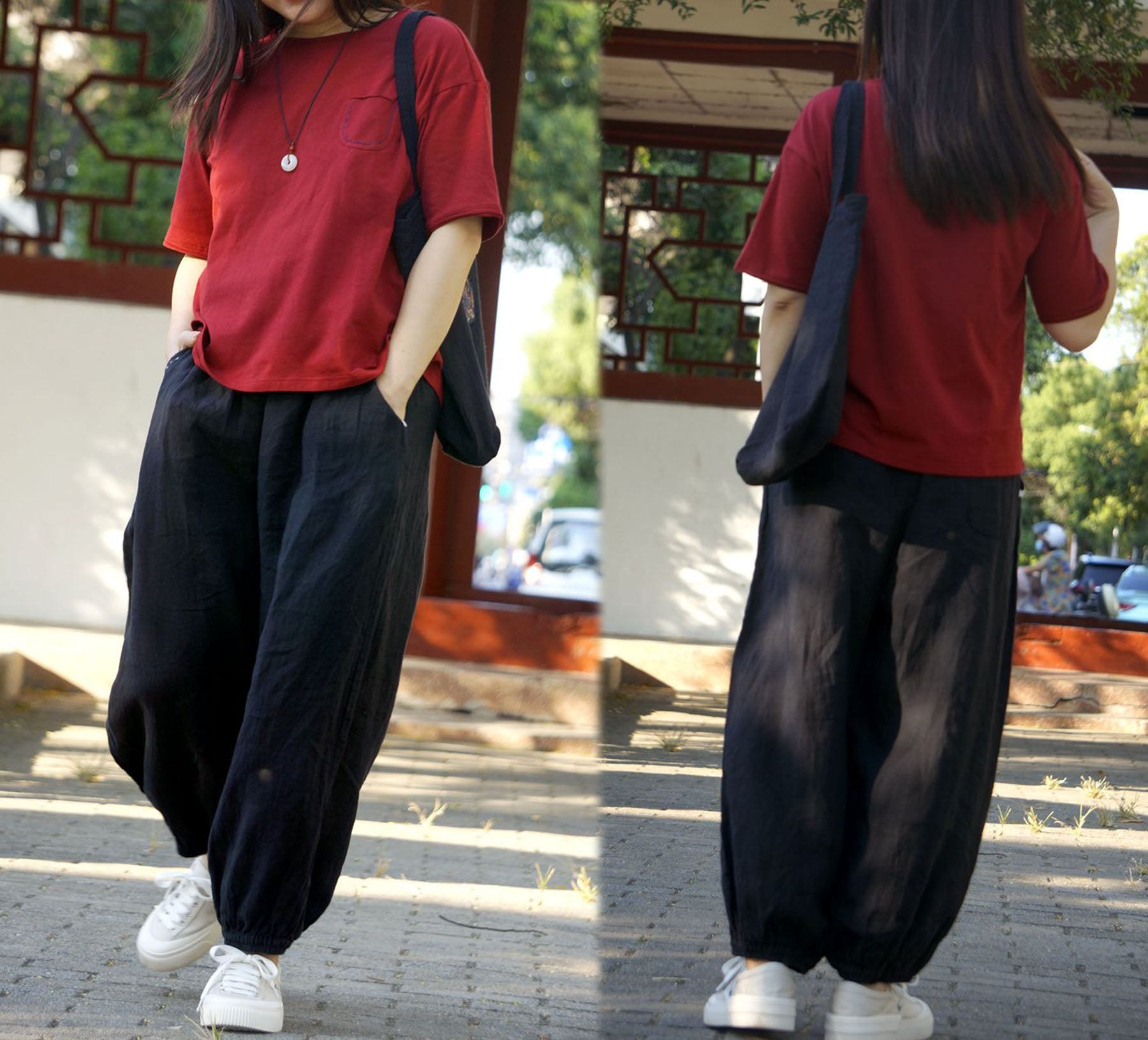 edoa Linen Lantern Pants