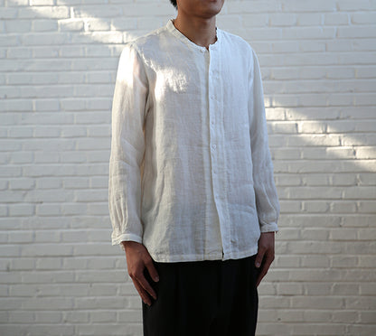edoa White Linen Shirt
