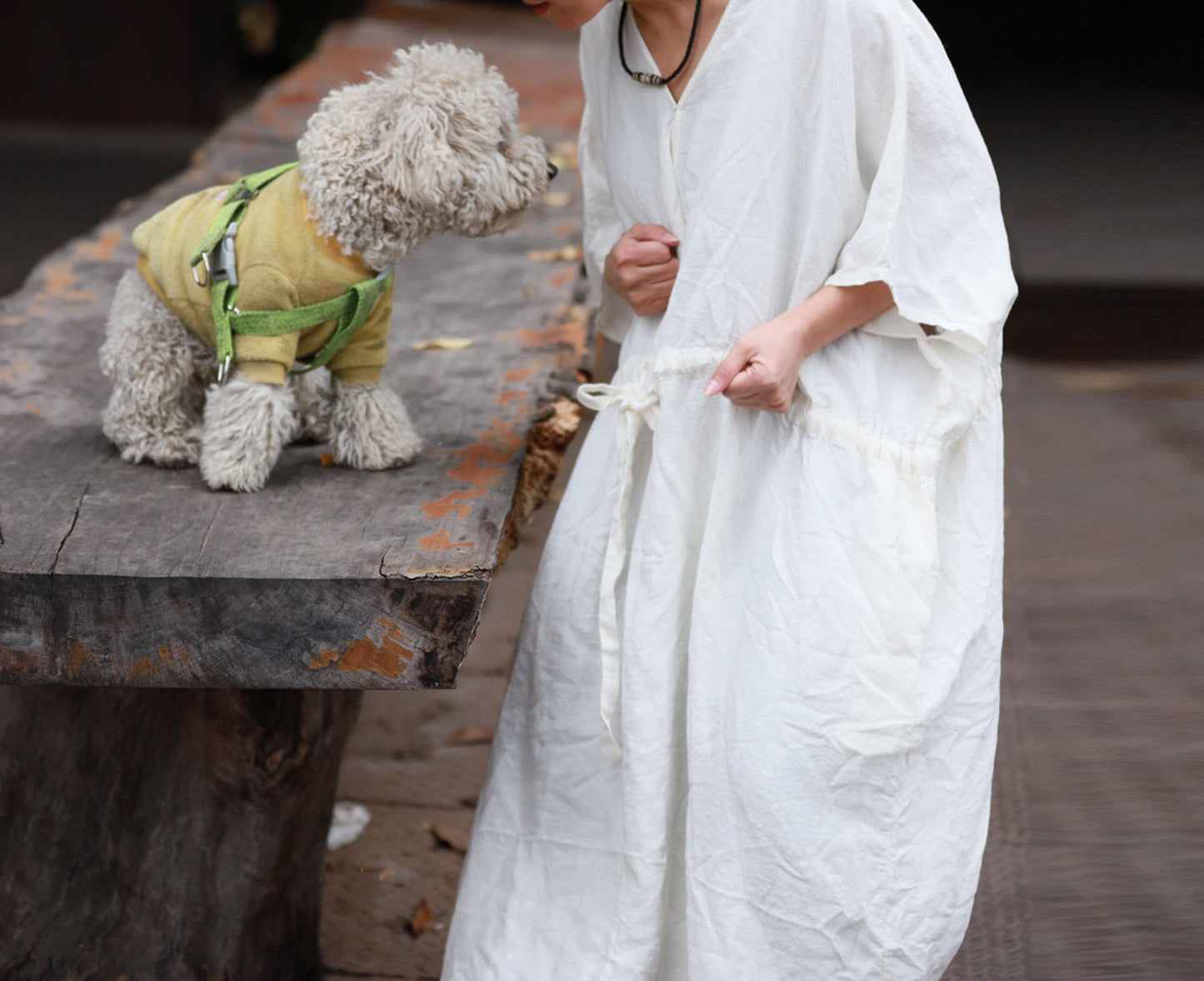 edoa Oversized Linen Bohemian Dress