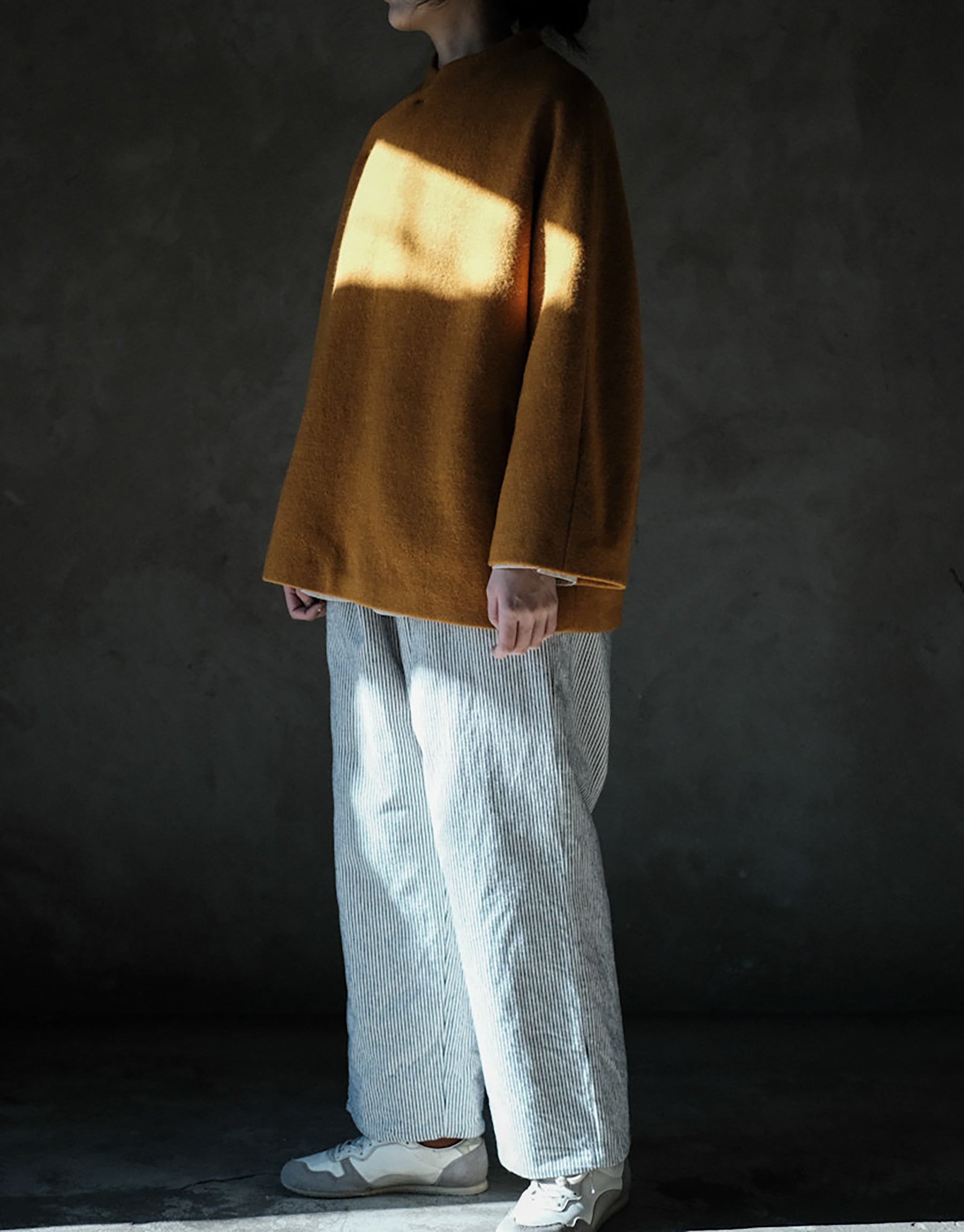 EDOA Wool Diagonal Placket Chinese Jacket