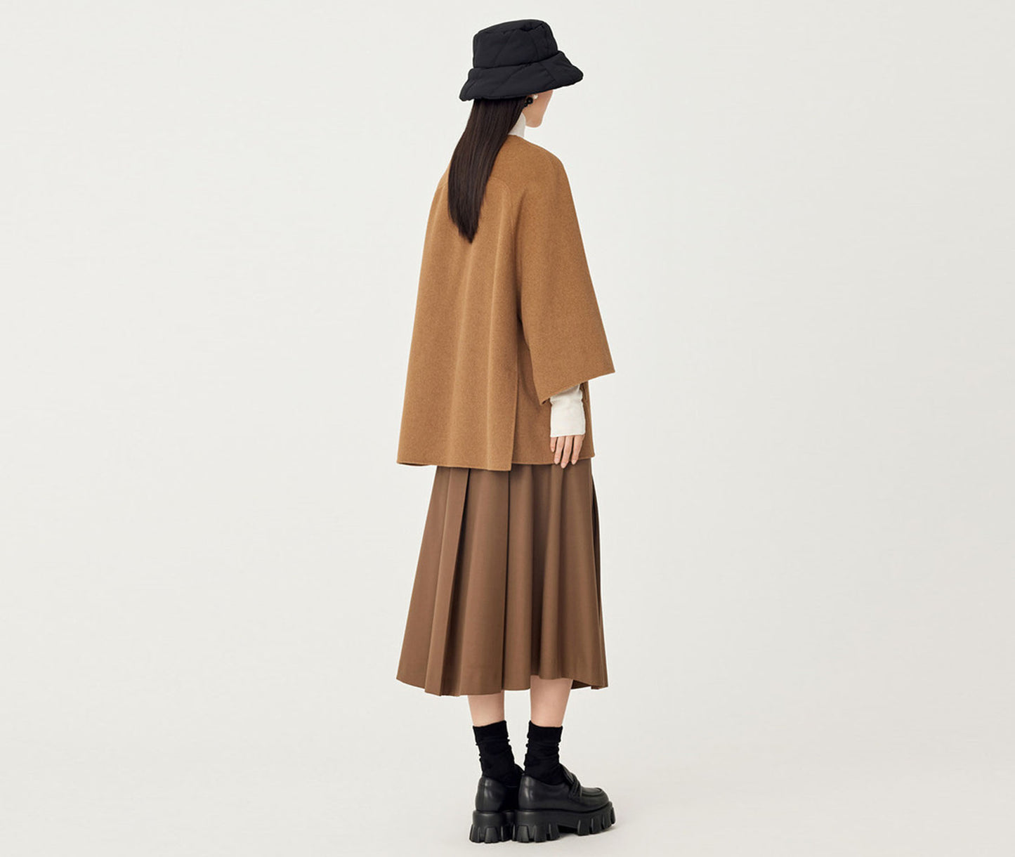 edoa Double Faced Wool Short Coat