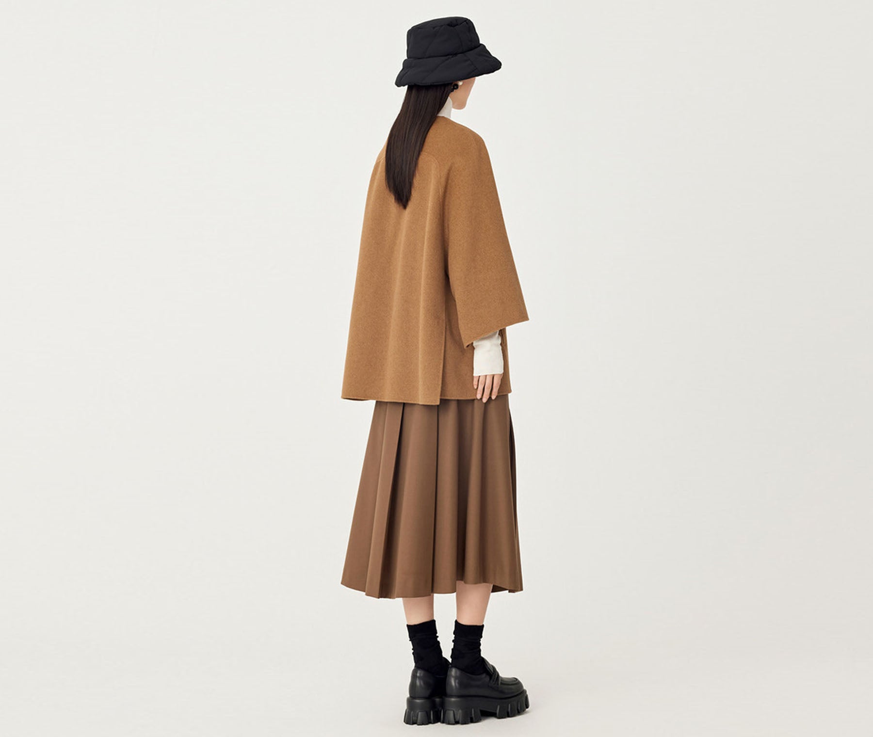edoa Double Faced Wool Short Coat