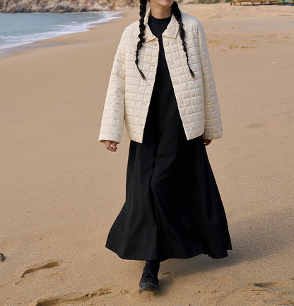 edoa Tussah Silk Padded Overshirt