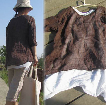 edoa Summer Line Gauze Top