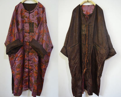 Reversible Mud Silk Song Brocade Chinese Coat co0151 A966