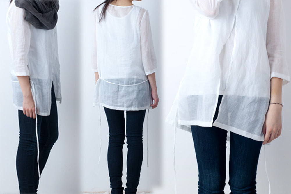 edoa Ramie Gauze Blouse