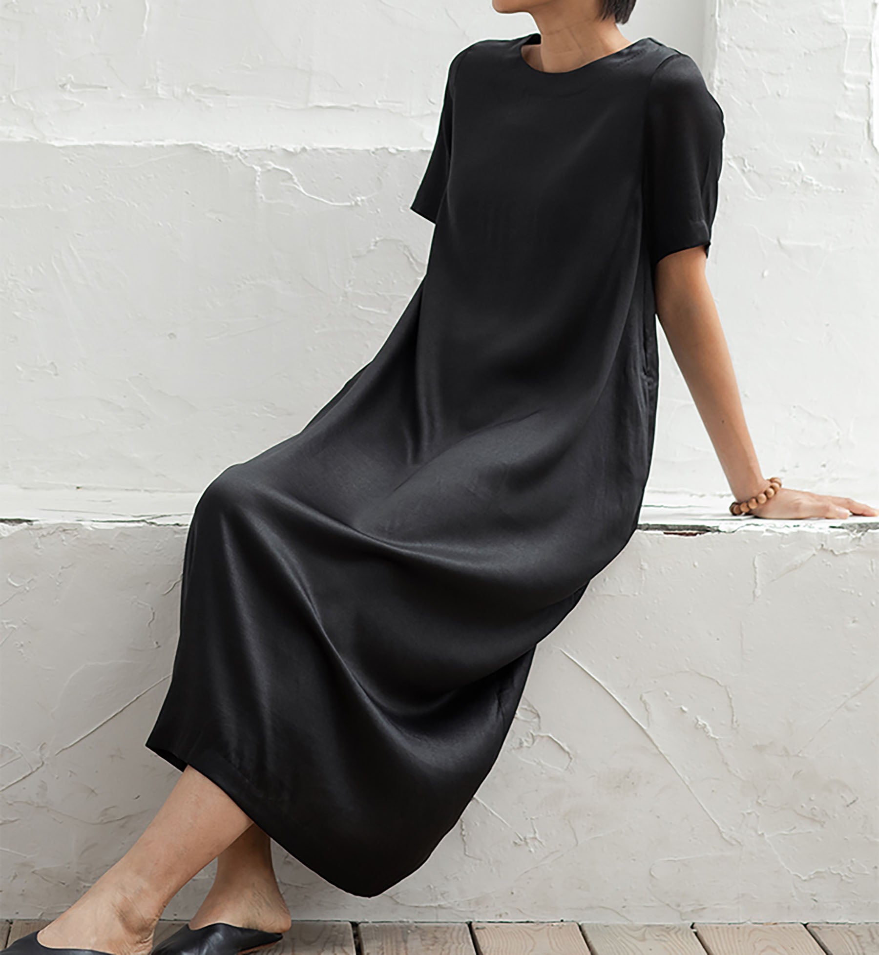 edoa Mud Silk Charmeuse Cocoon Dress