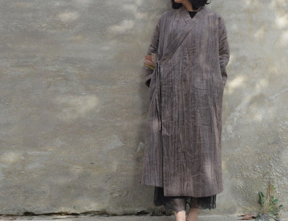 Loose Brown Winter Quilted Coat co0207 A337
