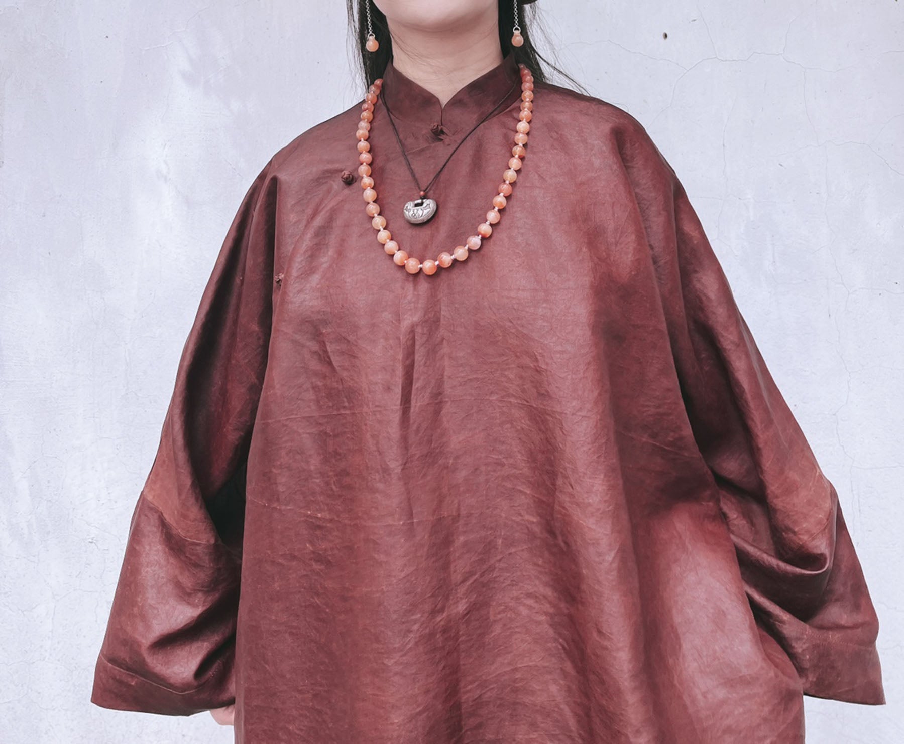 edoa Handmade Mud Silk Qipao Dress 