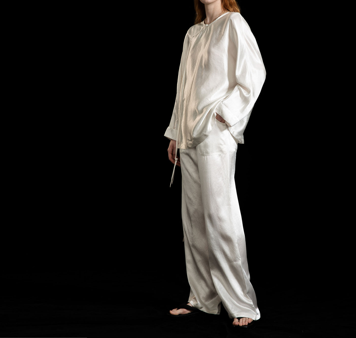 edoa Mulberry Silk Cheongsam Pajama Set