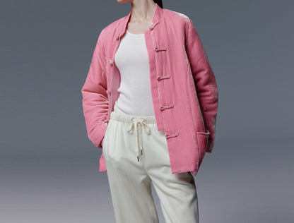 edoa Silk Velvet Quilted Jacket
