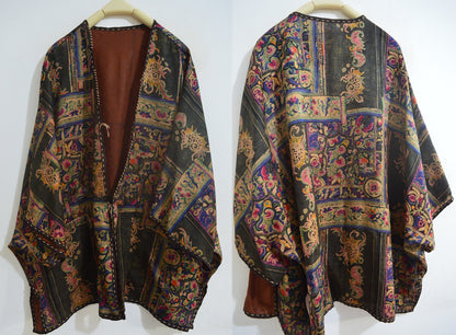 Reversible Printed Mud Silk Jacket ja0038 X280