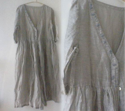 Hand Embroidered Silk Linen Blouse Jacket ja0045 033