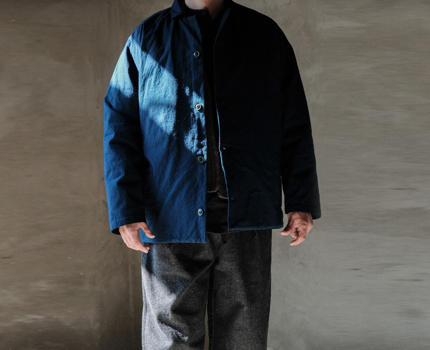 edoa Indogo Blue Padded Jacket