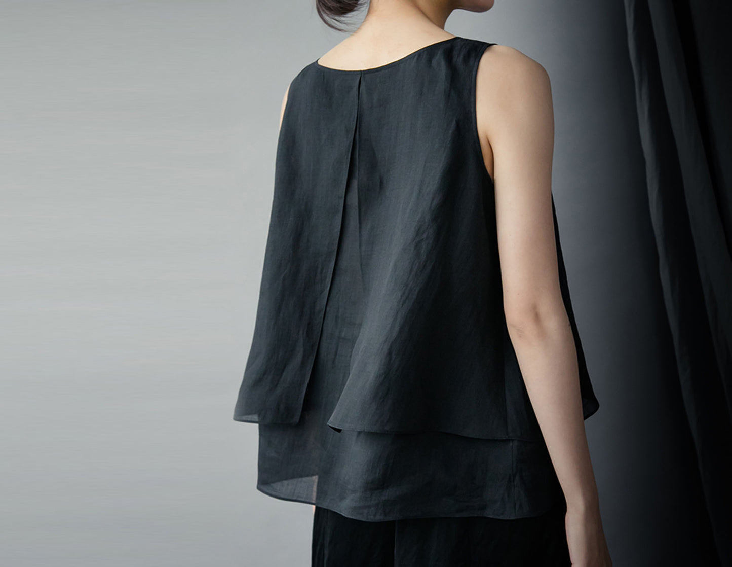 edoa Double-layer Ramie Tank Top