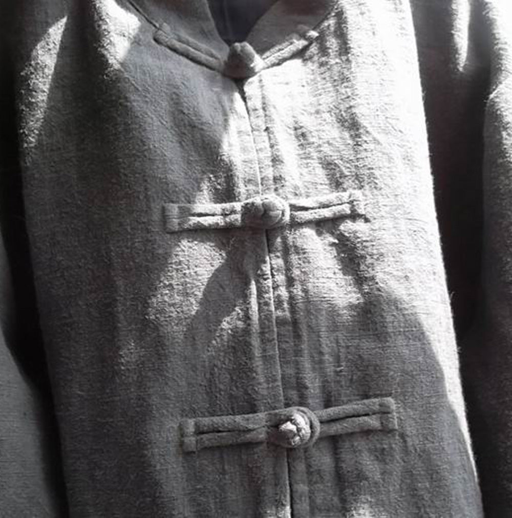 edoa  Long Sleeve Stand Collar Jacket with Chinese Frog Buttons