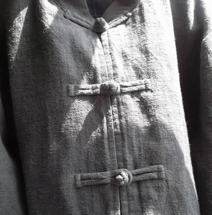 edoa  Long Sleeve Stand Collar Jacket with Chinese Frog Buttons